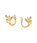 Dream Garden Leaf Earjacket Gold Dip