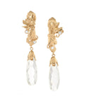 Wild Orchids Crystal Drop Earrings Gold Dip