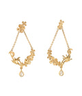 Life Under Water Large Dangle Earrings Gold Dip