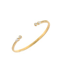 Janger Jawan White Crystal Cuff Gold Dip