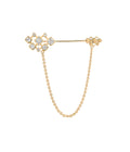 Geometric Saman Long Pin Gold Dip