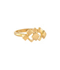 Geometric Saman Ring Gold Dip