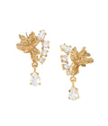Janger Flower Dangle Earrings Gold Dip