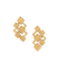 Geometric Saman Medium Studs Gold Dip