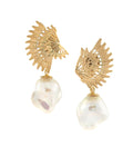 Janger Baroque Drop Earrings Gold Dip
