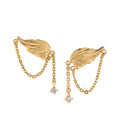 Serimpi Chain Dangle Earrings Gold Dip