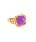 Cerita Cushion Amethyst Ring Gold Dip