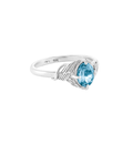 Cerita Oval Swiss Blue Topaz Ring Silver