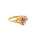 Cerita Oval Amethyst Ring Gold Dip