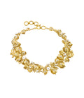 Moon Flower Pearl Necklace Gold Dip