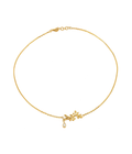 Dream Garden Leaf Dangle Necklace Gold Dip