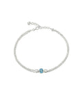 Lady of The Lake Crystal & Swiss Blue Topaz Choker Silver