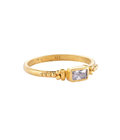 Jawan Emerald Cut Ring Gold Dip