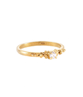Jawan Bun Solitaire Ring Gold Dip
