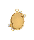 Oval Engraved Pendant Gold Dip