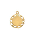 Lace Engraved Small Pendant Gold Dip