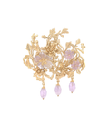 Melati Brooch Amethyst Flower Gold Dip