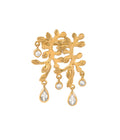 Dream Garden Leaf Dangle Brooch Gold Dip