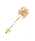 Dream Garden Pink Mother of Pearl Pin Gold Dip