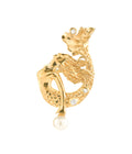 Mermaid of The Lake Pearl Brooch Gold Dip
