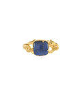 Classic Lapis Lazuli Small Brooch Gold Dip