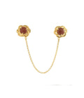 Classic Jasper Double Brooch Gold Dip