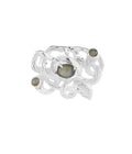Classic Labradorite Brooch Silver