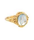 Dream Sky Blue Topaz Ring Gold Dip