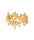 Dream Garden Leaf Bandeau Ring Gold Dip