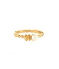 Flower of The Lake Pearl Ring Gold Dip