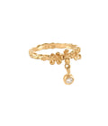 Flower of The Lake Dangle Ring Gold Dip