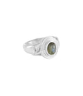 Classic Round Labradorite Ring Silver