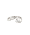 Water Wave of The Lake Crystal Ring Silver