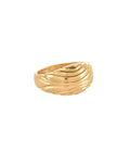 Water Wave of the Lake Ring Gold Dip