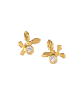 Dream Garden Mini Leaf Studs Gold Dip