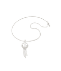 Flower of The Lake Waterfall Necklace Silver