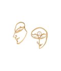 Topeng Studs Gold Dip