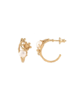 Akar Melati Pearl Hoops Gold Dip