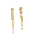 Manusia Bebas Crystal Long Studs Gold Dip