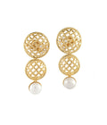 Anyaman Pearl Cascade Earrings Gold Dip