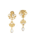 Warisan Crystal Cascade Earrings Gold Dip