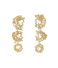 Manusia Bebas Cascade Earrings Gold Dip