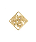 Warisan Bunga Square Brooch Gold Dip