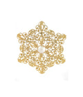Warisan MABE White Brooch Gold Dip