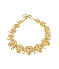 Warisan Crystal Necklace Gold Dip