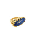 Anyaman Lapis Lazuli Ring Gold Dip