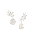 Flora Nirwana Baroque Drop Earrings Silver