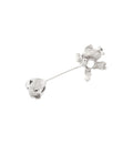 Lotus Flower with Pearl Long Pin Silver