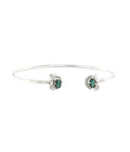 Forgotten Garden Cuff Green Quartz Silver
