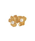 Twin Katalia Pearl Brooch Gold Dip